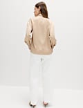 Textured Collared Button Through Shirt