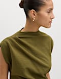 Cotton Rich Drape Sleeveless Top
