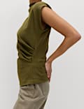 Cotton Rich Drape Sleeveless Top