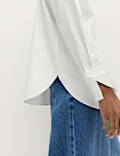 Pure Cotton Collared Frill Detail Shirt