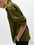 Satin Jacquard Utility Shirt