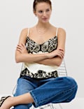 Longline Lace Insert Cami Top