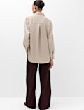 Satin Ruffle High Neck Shirt