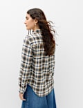Pure Cotton Checked Collared Shirt