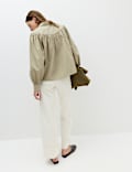 Lyocell Rich Western Style Collared Shirt