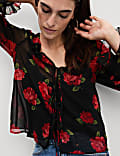 Floral V-Neck Blouse