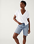 T-shirt coupe standard en lin