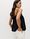 Pure Cotton Ruched Sleeveless Cami Top