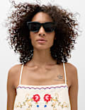 Pure Cotton Boho Embroidered Cami Top