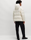 Feather & Down Blouson Hooded Puffer Jacket