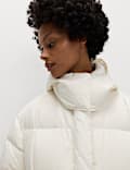 Feather & Down Blouson Hooded Puffer Jacket