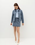Suedette Button Through Short Jacket