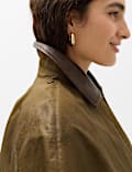 Pure Cotton Waxed Longline Cape Parka