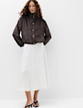 Suedette Funnel Neck Short Jacket