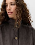Suedette Funnel Neck Short Jacket