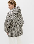 Cotton Rich Waterproof Checked Hooded Parka