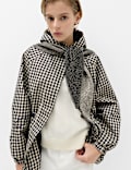 Cotton Rich Waterproof Checked Hooded Parka