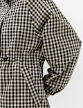 Cotton Rich Waterproof Checked Hooded Parka