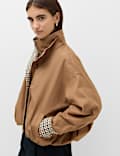 Check Contrast Bomber Jacket