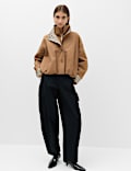 Check Contrast Bomber Jacket
