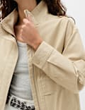 Cotton Rich Funnel Neck Parka Coat