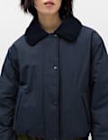 Thermowarmth&trade; Cord Collar Short Padded Jacket