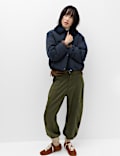 Thermowarmth&trade; Cord Collar Short Padded Jacket