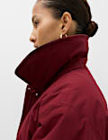 Thermowarmth&trade; Cord Collar Short Padded Jacket