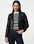 Biker-Jacke aus Kunstleder