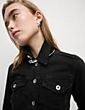 Cotton Rich Denim Jacket With Stretch