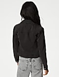 Cotton Rich Denim Jacket With Stretch