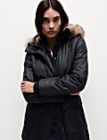 Stormwear&trade; Waxed Faux Fur Lined Hooded Parka