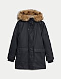 Stormwear™ Waxed Faux Fur Lined Hooded Parka