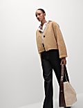 Faux Shearling Cardigan Jacket