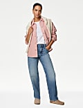 Pure Cotton Denim Relaxed Shacket