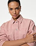 Bequemes Denim-Shacket aus reiner Baumwolle