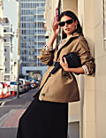 Cotton Rich Hooded Short Parka Coat