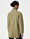 Cotton Rich Denim Longline Overshirt
