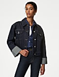 Denim Turn Up Cuff Jacket