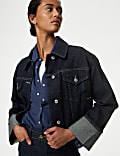 Denim Turn Up Cuff Jacket