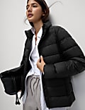 Veste molletonnée repliable Petite taille garnie de plumes et de duvet