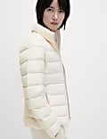 Feather & Down Quilted Packaway Puffer Jacket