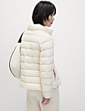 Feather & Down Quilted Packaway Puffer Jacket