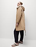 Stormwear™ 人造皮草連帽派克大衣