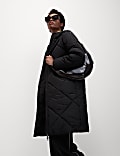 Manteau rembourr&eacute; et ouatin&eacute; &agrave; motif losanges, dot&eacute; de la technologie Thermowarmth&trade;