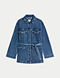 Denim Belted Relaxed Jacket