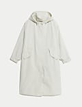 Petite Waterproof Oversized Longline Parka Coat