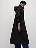 Petite Waterproof Oversized Longline Parka Coat
