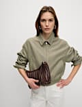 Suedette Relaxed Harrington Jacket