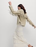 Suedette Fringed Jacket